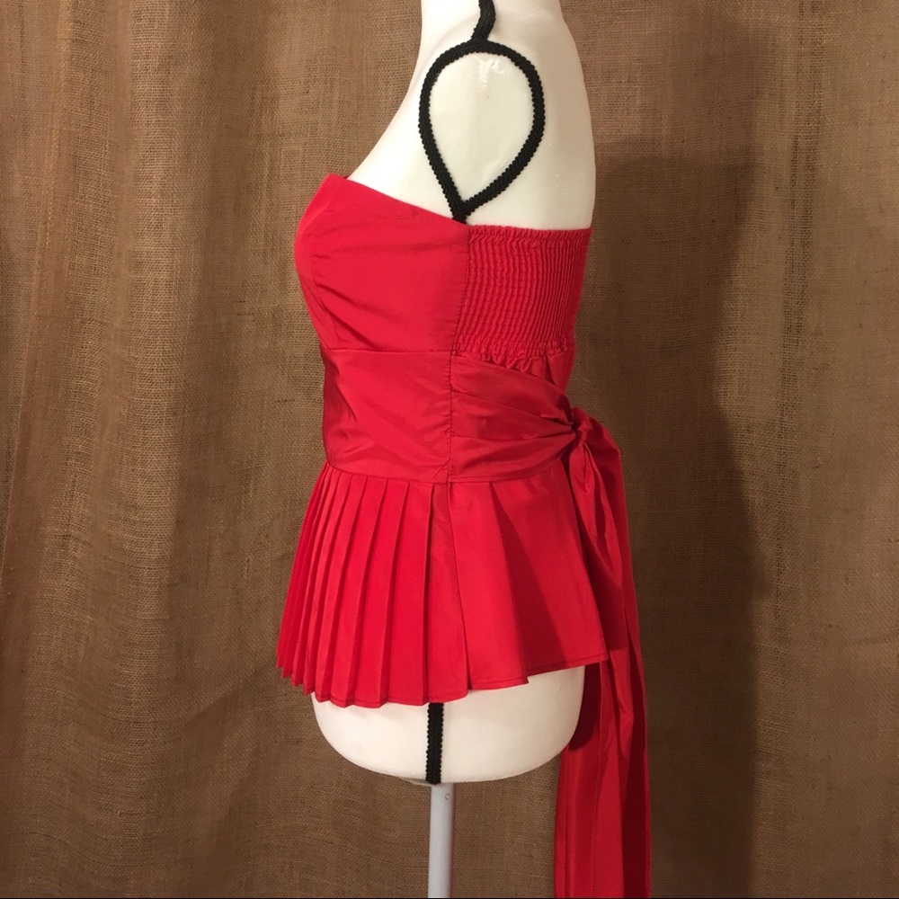 Red Strapless Top - Picture 8 of 8